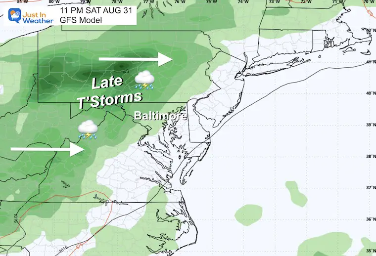 August 27 weather storm forecast Saturday