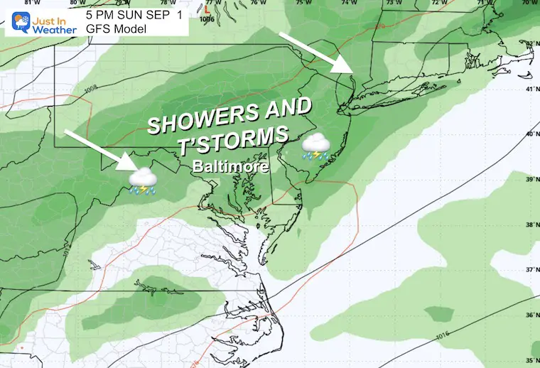 August 27 weather storm forecast Sunday