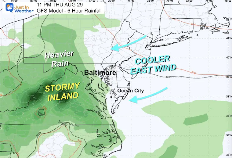 August 28 weather forecast storm Thursday night