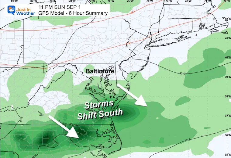 August 30 weather forecast storm Sunday