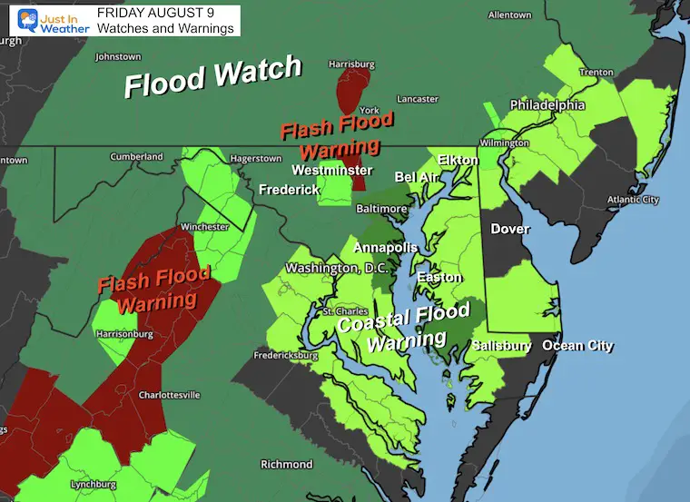 August 9 weather storm watch and warning