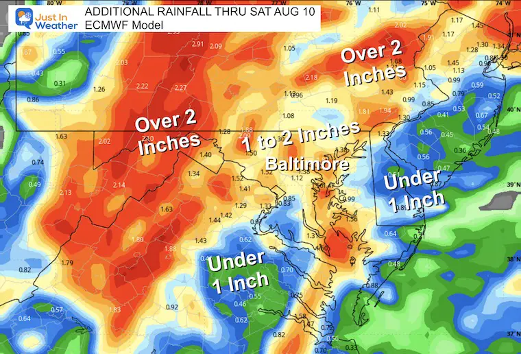 August 9 weather rain forecast Friday