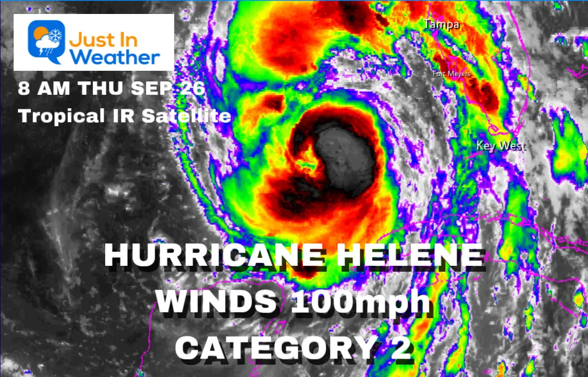 Hurricane Helene Category 2 Satellite 