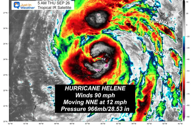 September 26 Hurricane Helene satellite Thursday morning