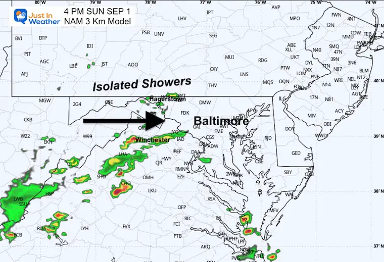 September 1 weather rain storm radar Forecast Sunday afternoon