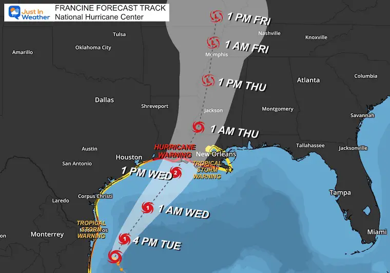 September 10 Tropical Storm Francine Forecast