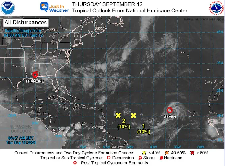 September 12 weather Tropical Outlook