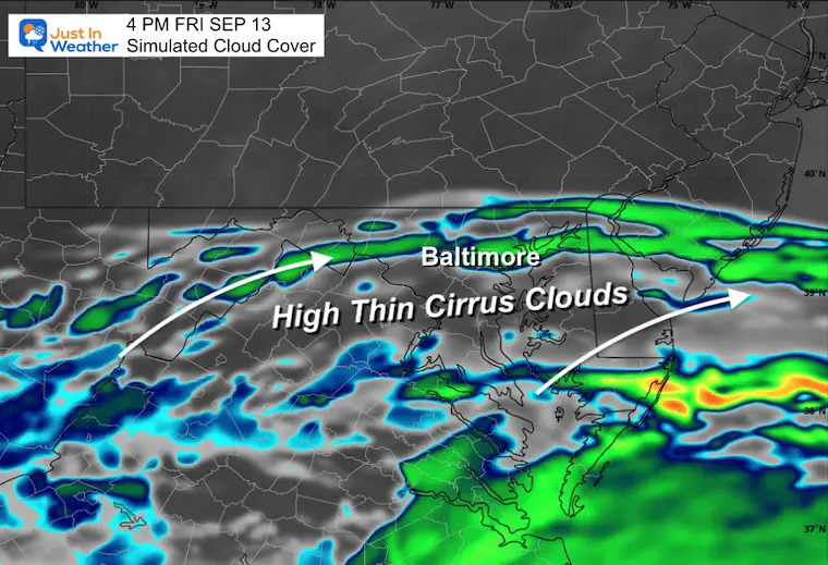 September 13 weather forecast cloud forecast afternoon