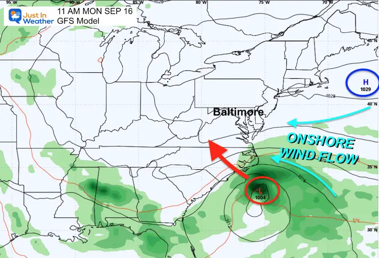 September 13 weather rain storm Monday