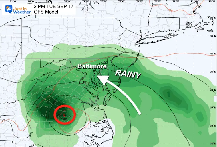 September 13 weather rain storm Tuesday