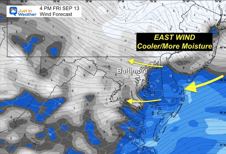 September 12 weather wind Friday afternoon