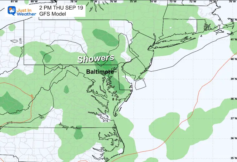 September 14 weather forecast storm rain Thursday