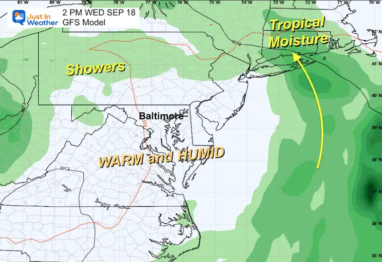 September 14 weather forecast storm rain Wednesday