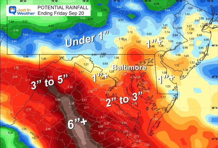 September 14 weather forecast storm rain total