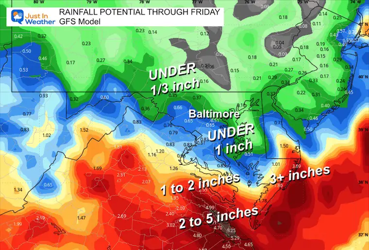  September 15 Tropical Storm Helene Rainfall GFS