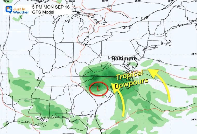 September 15 weather rain storm Monday