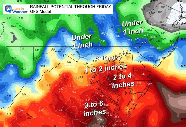 September 15 weather rain forecast GFS Model