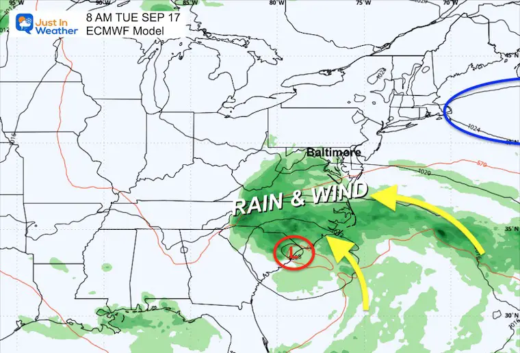 September 15 weather tropical storm forecast Tuesday