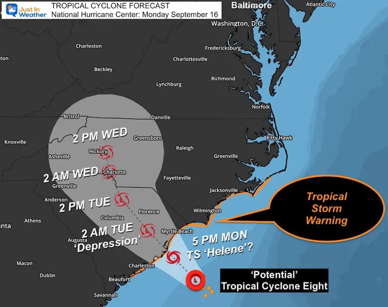 September 16 Tropical Storm Forecast National Hurricane Center