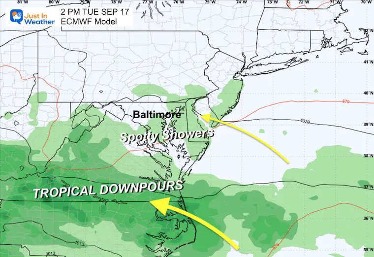 September 16 weather tropical storm forecast Tuesday