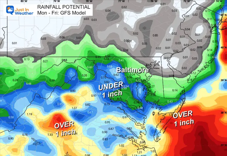 September 16 weather rain forecast GFS