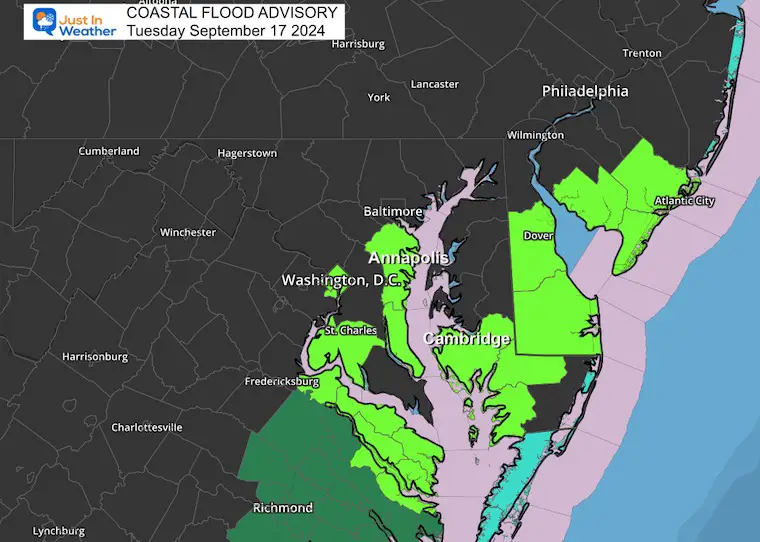 September 17 weather coastal flood advisory