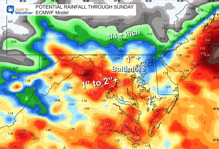 September 17 weather rain forecast ECMWF