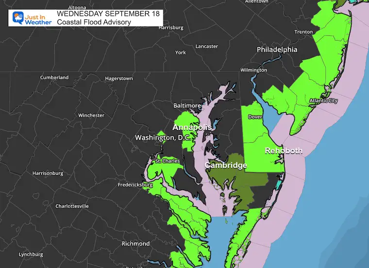 Coastal Flood Warning for September 18