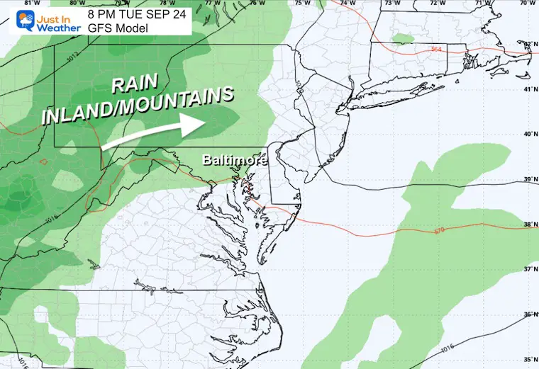 19 September – Severe weather forecast for Tuesday