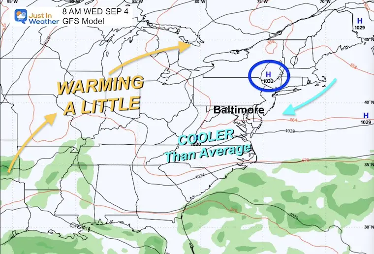 September 2 weather Wednesday morning