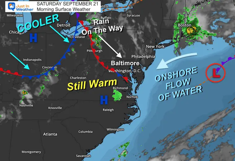 September 21 weather Saturday morning