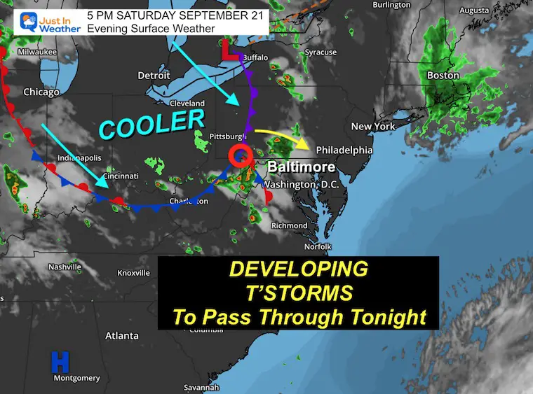 September 21 weather storm Saturday evening