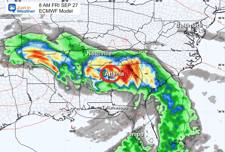 September 22 Tropical Storm Forecast Friday Morning