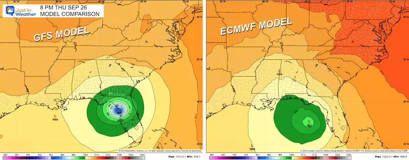 22 September Weather tropical storm models Thursday