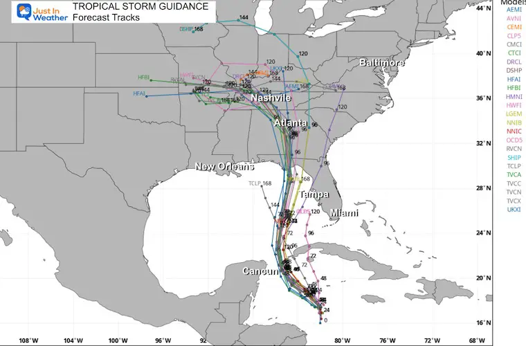 September 23 Tropical Storm Hurricane Computer Model Tracks Forecast