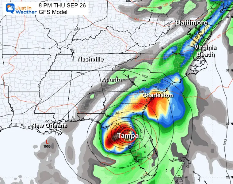 Tropical Storm Forecast September 22 GFS Thursday Night