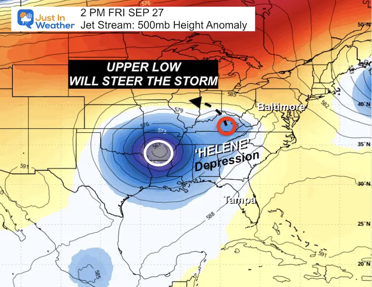 September 23 forecast Helene Jet Stream Friday