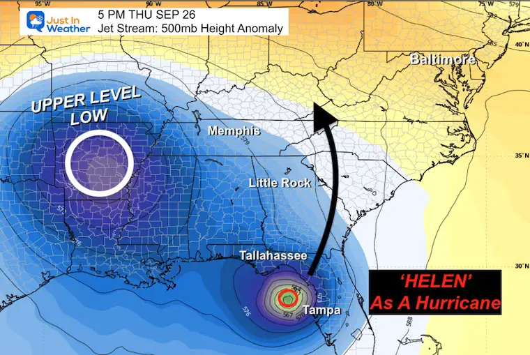 Tropical Storm Helene Forecast Jet Stream Fujiwhara Thursday