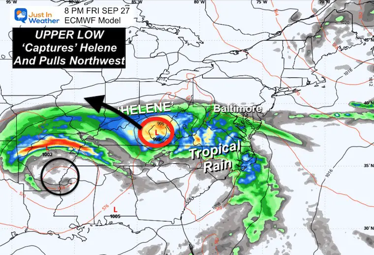 September 24 weather storm forecast Helene ECMWF Friday