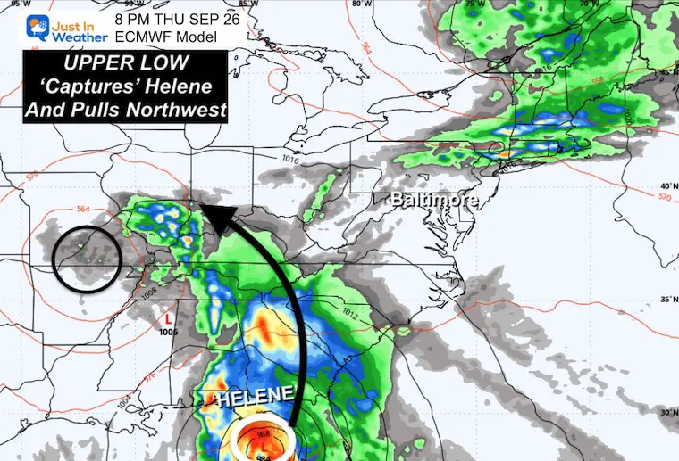 September 24 weather storm forecast Helene ECMWF Thursday