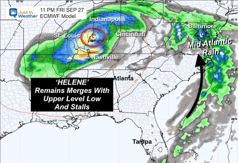 September 26 Helene forecast Friday night