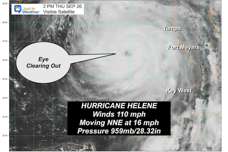 September 26 weather Hurricane Helene Visible Satellite