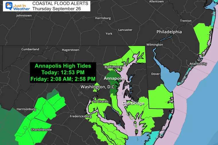 September 26 coastal flood warning