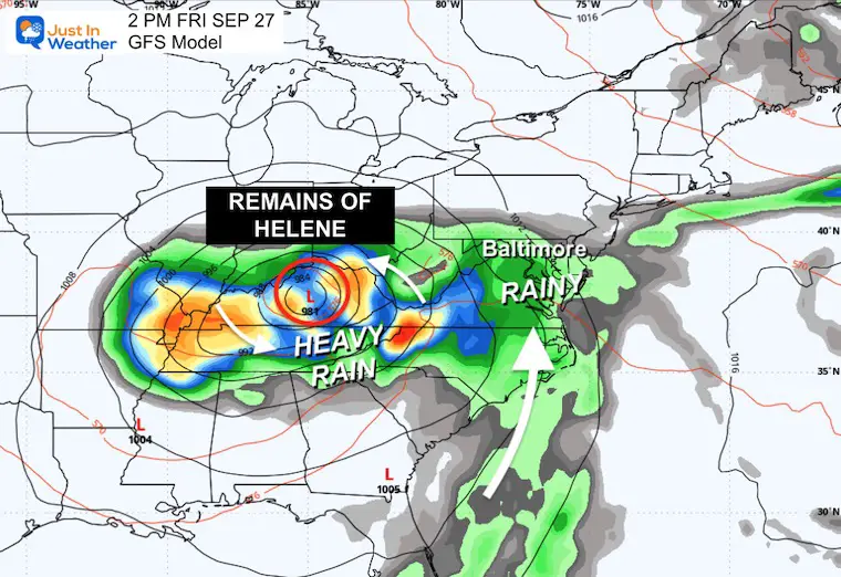 September 26 storm Helene forecast Friday