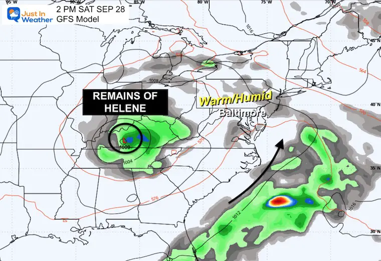 September 26 storm Helene forecast Saturday