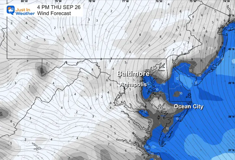 September 26 weather wind forecast Thursday 