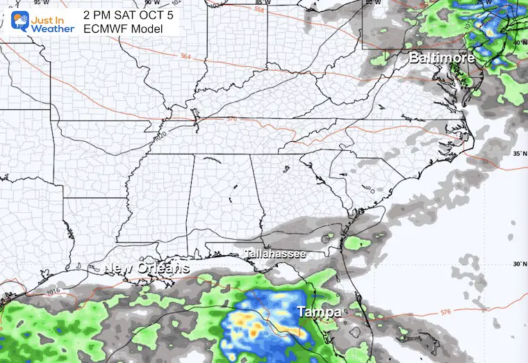 September 29 tropical storm Saturday ECMWF