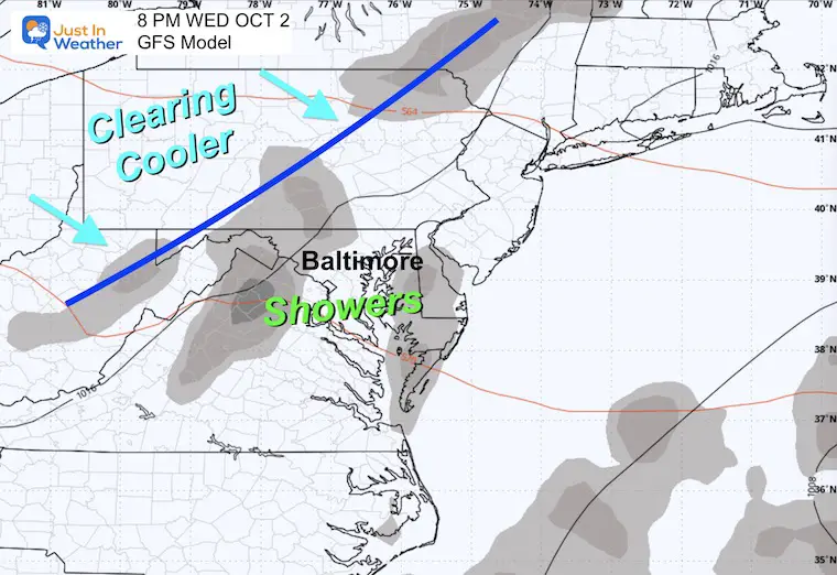 September 29 weather rain Wednesday