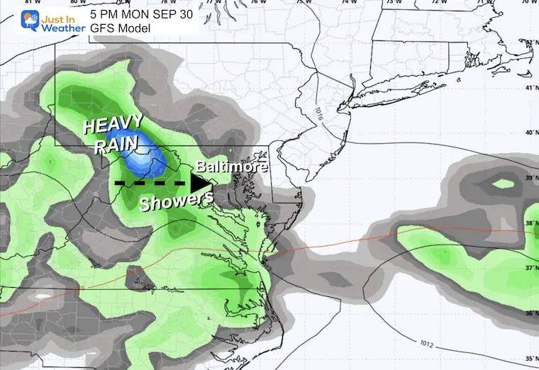 September 29 weather rain Monday