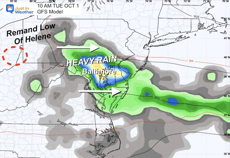 September 29 weather rain Tuesday morning